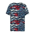 thumbnail image 4 of VerPetridure American Flag Shirts for Women 4th of July T-Shirt USA Flag Patriotic V-Neck Shirt Stars and Stripes Summer Tees, 4 of 5
