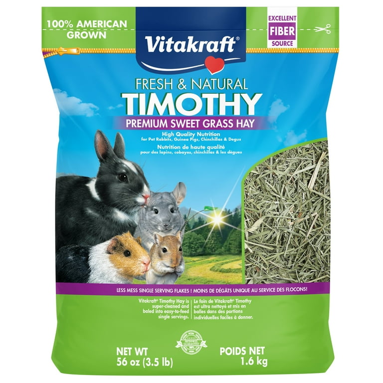 2 pack Vitakraft Small Animal Timothy Hay for Guinea Pigs Rabbits and Chinchillas 3.5 lb Walmart