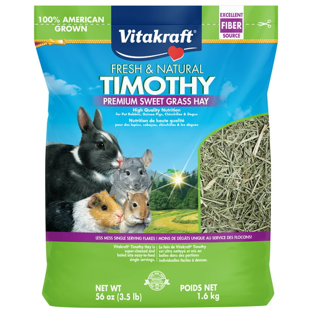Vitakraft Small Animal Timothy Hay for Guinea Pigs, Rabbits, and  Chinchillas  lb 