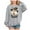 Grey, variant on Towmus Girl Sweatshirts Halloween Ghost Cute Print Shirt Long Sleeve Pullover 6-12 Years Fall Tops