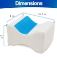 thumbnail image 5 of Contoured Knee Pillow - Cooling Gel Memory Foam with Elastic Strap, Relieves Back Hip Knee Sciatica Pain for Side Sleepers and Pregnancy Support, 5 of 7
