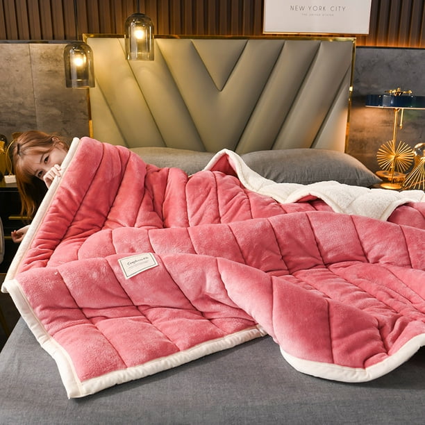 fleece blankets and throws Adult Thick Warm winter Blankets Home Super Soft duvet luxury solid Blankets On twin Bedding beans 150x200cm Walmart