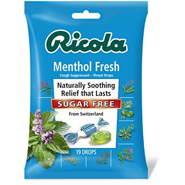 2 Pack Ricola Menthol Fresh Cough Suppressant Sugar Free 19 Drops Each