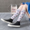 thumbnail image 5 of Pofeuu Butterflies in Pastel Print Stockings, Adult Running Hiking Socks for Youth and Adult, 5 of 6