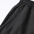 thumbnail image 4 of Mceream Mens Swim Trunks High Waist Summer Beach Short Pants with Zip Pockets Causal Beach Shorts Drawstring Workout Basketball Trousers Black L, 4 of 7