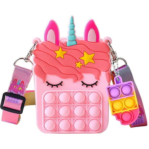 Bolsa de juguetes Fidget HUOGUO Pop con llavero pop para niñas