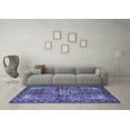 thumbnail image 3 of Ahgly Company Machine Washable Indoor Rectangle Persian Blue Traditional Area Rugs, 5' x 7', 3 of 4