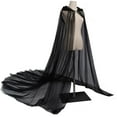 thumbnail image 3 of Capa con Capucha, rgo hasta El Suelo Horror Universal Suave Vintage Disfraz de Halloween para Mujeres Adultas Fiestas de Disfraces Negro Macarena Cabo largo con capucha, 3 of 8