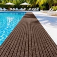 thumbnail image 3 of Voglyf 16x63in Long Runner Rug, Non Slip Indoor Outdoor Rugs, Waterproof Low Profile Carpet Runners for Hallway Entryway Kitchen Garage Patio Balcony, Custom, Brown Stripes,L, 3 of 8