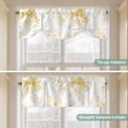 thumbnail image 5 of Yellow Floral Art Tie Up Valance Curtains for Windows, Kitchen Curtains Window Treatments, Watercolor Botanical Spring Flowers Short Window Shades Valances for Bedroom Bathroom Cafe 54"x18", 5 of 8