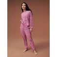 thumbnail image 2 of Joyspun Women’s Long Sleeve Tee and Joggers, 2-Piece Pajama Set, Sizes S-3X, 2 of 6