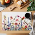 thumbnail image 2 of Colorful Poppy Placemats Set of 12, Watercolor Floral Non-Slip Place Mats Washable Table Mats for Kitchen Dining Table Decorations Indoor/Outdoor, 2 of 9