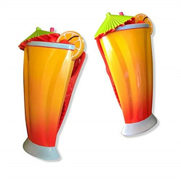 O2COOL Caribbean Boca Towel Clip, Lot de 1, Carribean Cocktail 2 Unités
