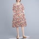 thumbnail image 2 of Vestido suelto de mujer Vestido bohemio con estampado floral con bolsillos Manga corta Cuello r Abanopi Vestido, 2 of 6