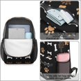 thumbnail image 4 of Dog Paw Print and Bone Black 17" School Backpacks for Teens,Waterproof Oxford Fabric,S-Shape Padded Straps for School,Travel,Hiking,Camping, 4 of 6