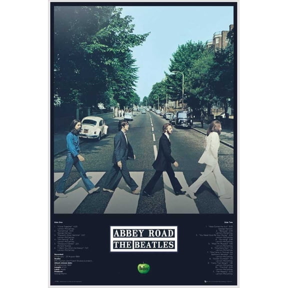 The Beatles - Abbey Road Tracks Music Poster - 24.5" x 36.5" Laminated