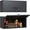 Black, variant on IKIMI 30" H Garage Wall Storage Cabinet, Metal Lockable Wall Mount Cabinet with Adjustable Shelf, or Garage, Workshop & Utility Room, Black