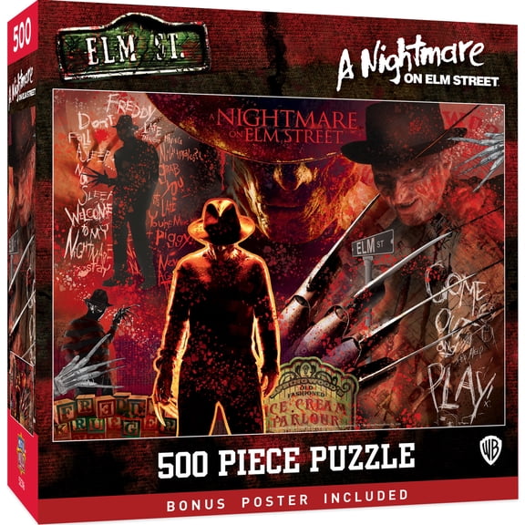 MasterPieces Officially Licensed Halloween 500 Piece Jigsaw Puzzle - Nightmare on Elm Street - 15"x21"