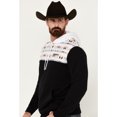 thumbnail image 2 of Hooey Men's Ridge Southwestern Color Block Hooded Sweatshirt Black/White XX-  US, 2 of 4
