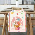thumbnail image 1 of Nappe de Table de Pâques Drapeau de Table Œuf de Lapin Petit Gnome Imprimé en Lin, 1x Chemin de Table en Solde, 1 of 9