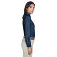 thumbnail image 3 of Harriton M550W Women's Long Sleeve Denim Shirt-Dark Denim-2XL, 3 of 3