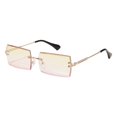 thumbnail image 2 of Gafas de Sol Sin Montura Baoblaze Cuadradas Mujer Lente Amarillo Pierna Dorada, 2 of 8