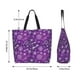thumbnail image 5 of Disketp Purple Snowflakes Bolsa Tote Estampada para Mujer, Bolso de Hombro y de Mano para Compras y Viajes, 5 of 8
