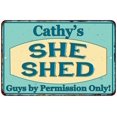 thumbnail image 1 of Cathy's SHE SHED Metal Sign Wall Decor Gift 8x12 208120039166, 1 of 1