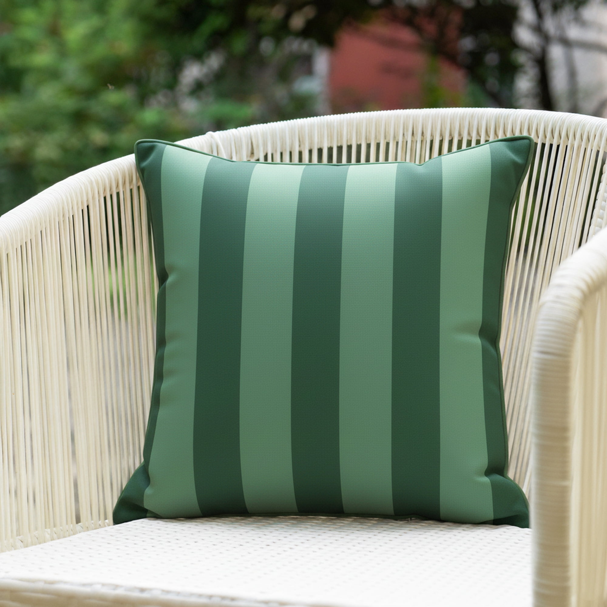 Mainstays 16 in x 16 in Green Cabana Outdoor Pillow,  Green