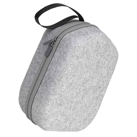 LOLIPPYY Portable Grey Glasses Storage Bag with Hard Compartments and Smooth Zipper for Vr Gear