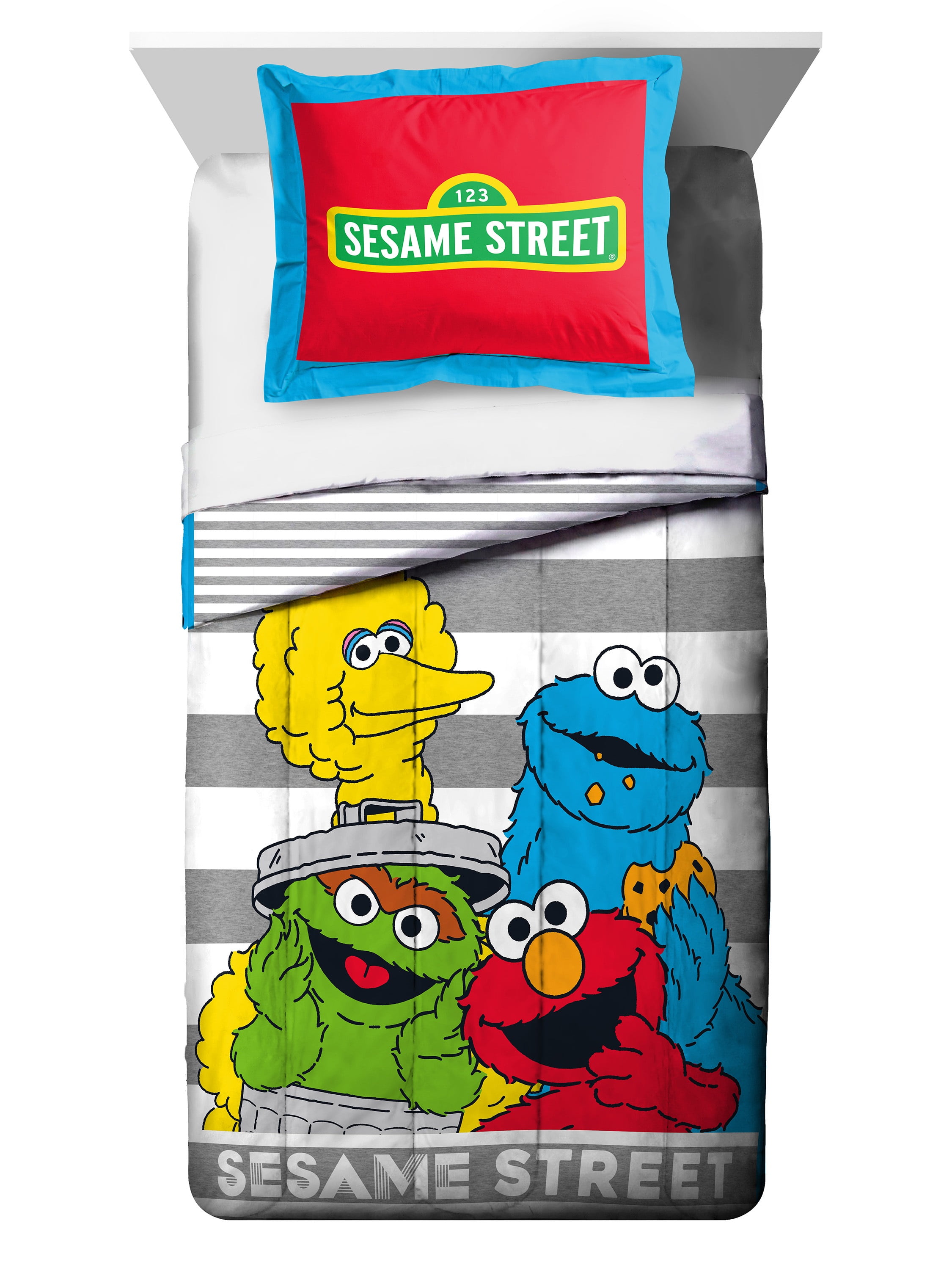 Sesame Street Elmo Microfiber Full Size Sheet Set 2 Pillowcases Four Piece for sale online