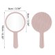 thumbnail image 2 of Ofertas Únicas 1 Pc Espejo Cosmético Redondo con Patrón de Olas de Agua para Mujeres para Viajes de Negocios Vacaciones ABS Aluminio Rosa S, 2 of 3