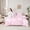 Pink White, variant on Feelyou Princess Bowknot Bedding Comforter Set 7pcs, Black Cartoon Stars Full Bedding Set