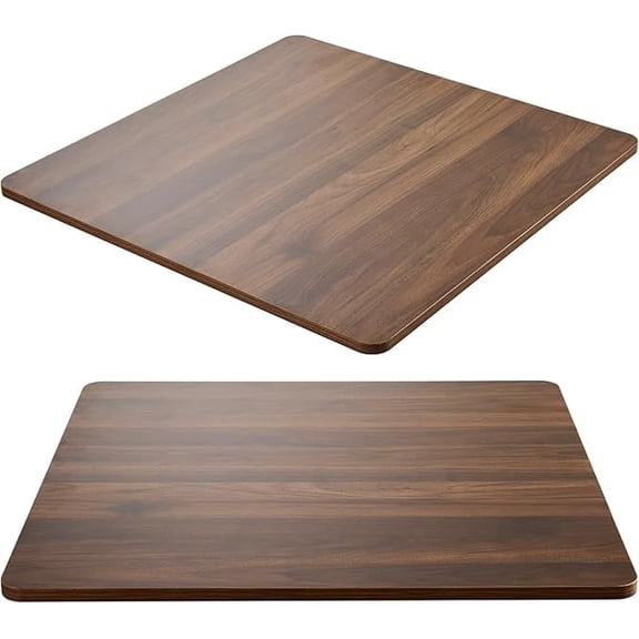 Kaboon Universal Table Top 36 x 36 inches Sqaure Pack of 2, Round corner, Dark Walnut