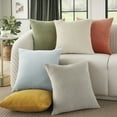 thumbnail image 5 of Mina Victory Sofia Solid Reversible Velvet 20" x 20" Beige Indoor Throw Pillow, 5 of 6