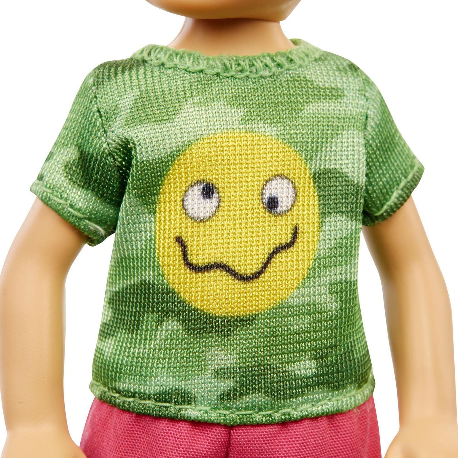 Barbie Chelsea Boy Doll (6-inch Brunette) Wearing Camo T-Shirt, Shorts and Sneakers, Gift for 3 to 7 Year Olds