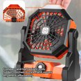 thumbnail image 2 of Bewildely Ventilador de camping portátil giratorio de 4 modos, Mini ventiladores, enfriador de tipo colgante con linterna, dispositivo de Electrodomésticos Verde negro, 2 of 6