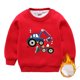 thumbnail image 1 of Gibobby Sudaderas para niños espesar manga larga cuello redondo niños pequeños invierno camisa cálida Tops(Rojo, 4-5 Años), 1 of 2