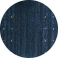 thumbnail image 1 of Ahgly Company Indoor Round Abstract Turquoise Blue Contemporary Area Rugs, 5' Round, 1 of 4