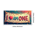 thumbnail image 1 of Watercolor Style Banner with Roses and Hearts I AM ONE Theme Backdrop Decorations for First Birthday Party Photography Props Party Decor Backgrounds, 1 of 4
