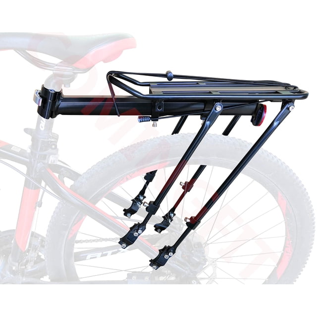COMINGFIT 180lbs Capacity Solid Bearings Universal Adjustable Bicycle Luggage Cargo Rack