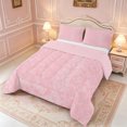 thumbnail image 2 of Erosebridal Lavender Paisley Patchwork Full Size Comforter Sets,Elegant Floral Motif Bedding Comforter Set,3pcs,1 Comforter and 2 Pillowcases,Pink Reversible, 2 of 7