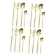 thumbnail image 2 of Juego de cubiertos de cocina reutilizables para fiestas en apartamentos y reuniones familiares. Dorado 16 piezas, 2 of 9