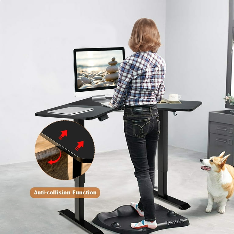 Costway Electric Adjustable Standing Desk Stand up Workstation w/Control  Black