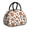 Basketball and Leopard, variant on Basketball and Leopard White Pattern Insulated Lunch Bag,Leakproof Large Capacity Lunch Box for Work,Picnic or Travel,11.4 X 6.7 X 8.3 Inches