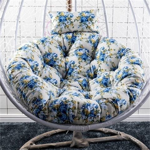 Cojín de asiento de cesta colgante de columpio, almohadilla de Silla de huevo suave para jardín, interior, balcón al aire libre, cojín de Silla mecedora (sin Silla), nuevo Fivean unisex