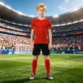 thumbnail image 2 of FhsagQ Football for Competition and Training Team Football for Children Sports (Red Size 12-13 Years), 2 of 9