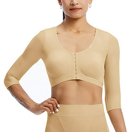 

Yuelianxi Front Buckle Closure Sports Bra Large Size Unwired Postoperative Underwear Women s Open Augmentation Bra