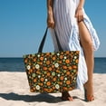 thumbnail image 6 of Naloa Harvest Pumpkins Large Capacity Beach Bag, Waterproof Sandproof Beach Swim Pool Bag Tote Bag for Women, 6 of 7
