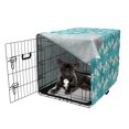 thumbnail image 5 of Stars Dog Crate Cover, Modern Design Grunge Layout Shapes Pattern on Half Tone Dotted Backdrop, Easy to Use Pet Kennel Cover Small Dogs Puppies Kittens, 7 Sizes, Eggshell and Seafoam, by Ambesonne, 5 of 6